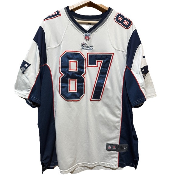 New England Patriots White Nike Jersey Rob Gronkowski #87 Size XXL VGC - Picture 1 of 6